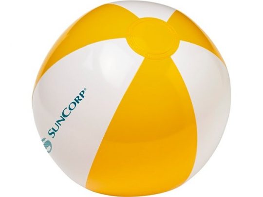 Пляжный мяч Palma, желтый/белый, арт. 019011703