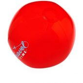 Мяч пляжный Ibiza, красный прозрачный, арт. 019064203