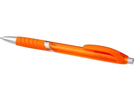 Шариковая полупрозрачная ручка Turbo с резиновой накладкой, оранжевый, арт. 018957603