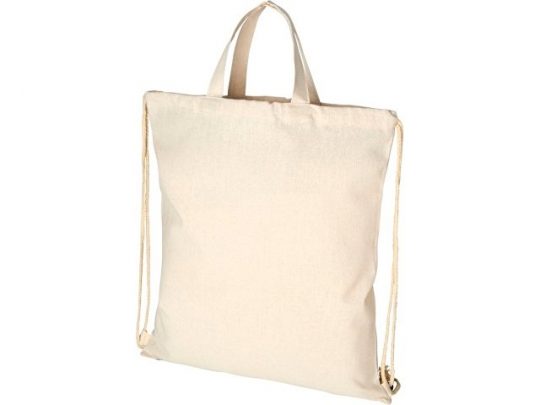 Рюкзак со шнурком Pheebs из 210 г/м² переработанного хлопка, natural, арт. 019021403