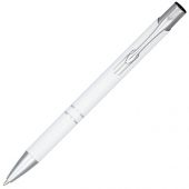Кнопочная шариковая ручка Moneta из анодированного алюминия, белый, арт. 019019603