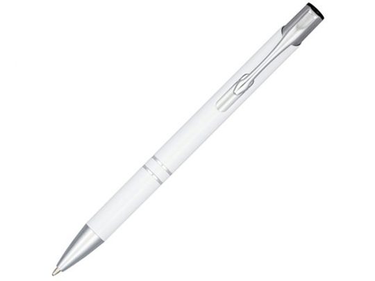 Кнопочная шариковая ручка Moneta из анодированного алюминия, белый, арт. 019019603