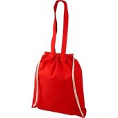 Рюкзак со шнурком Eliza из хлопчатобумажной ткани плотностью 240 г/м², красный, арт. 018953203