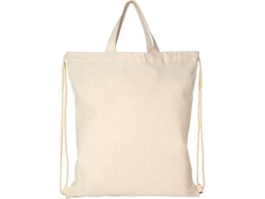 Рюкзак со шнурком Pheebs из 210 г/м² переработанного хлопка, natural, арт. 019021403