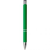 Шариковая кнопочная ручка Moneta с матовым антискользящим покрытием, зеленый, арт. 019021003