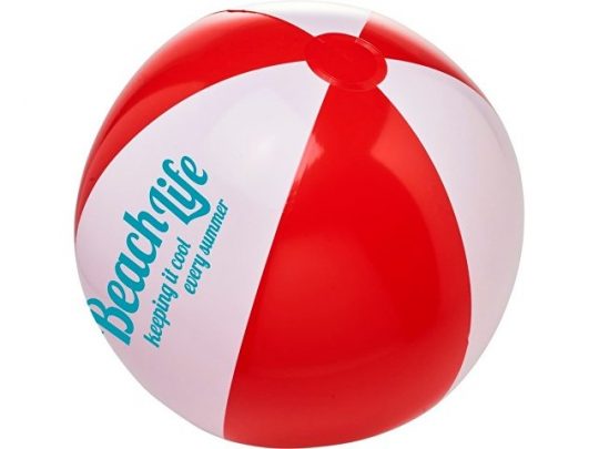 Непрозрачный пляжный мяч Bora, красный/белый, арт. 019070703