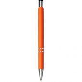 Шариковая кнопочная ручка Moneta с матовым антискользящим покрытием, оранжевый, арт. 019020503