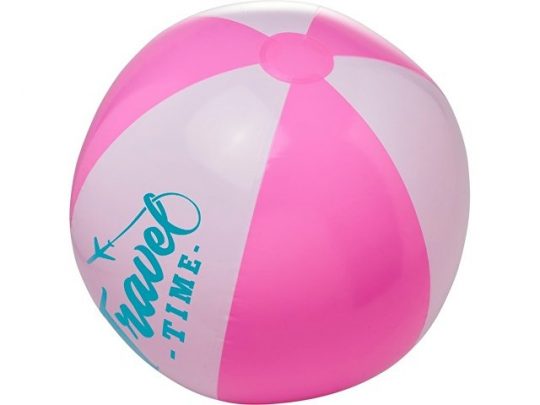 Непрозрачный пляжный мяч Bora, розовый/белый, арт. 019070903
