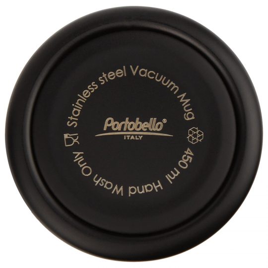 Термокружка вакуумная герметичная Portobello, Baleo, 450 ml, матовое покрытие, черная