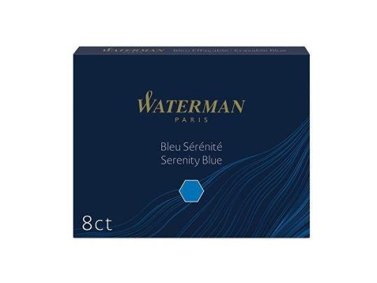 Чернила в картридже Waterman Ink cartridge Standard Blue (в упаковке 8 картриджей), арт. 019216303