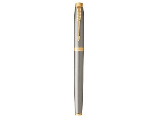 Ручка роллер Parker IM Core Brushed Metal GT, серебристый/золотистый, арт. 019179403