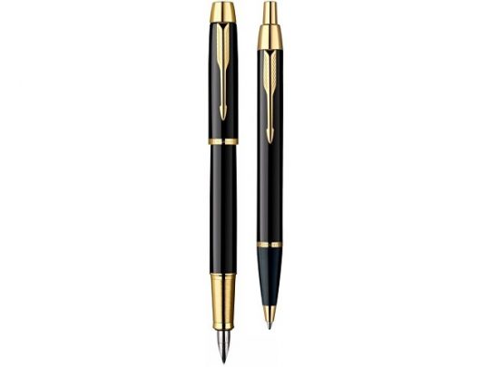 Набор Parker IM Core Black GT: ручка шариковая, ручка перьевая, арт. 019184103