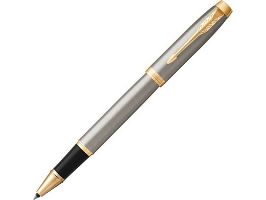 Ручка роллер Parker IM Core Brushed Metal GT, серебристый/золотистый, арт. 019179403