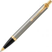 Ручка шариковая Parker IM Core Brushed Metal GT, серебристый/золотистый, арт. 019178203