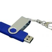 Флешка с  поворотным механизмом, c дополнительным разъемом Micro USB, 64 Гб, синий (64Gb), арт. 019256203