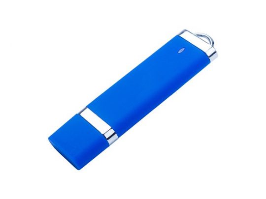 USB-флешка на 64 ГБ с покрытием soft-touch Орландо, синий (64Gb), арт. 019285703