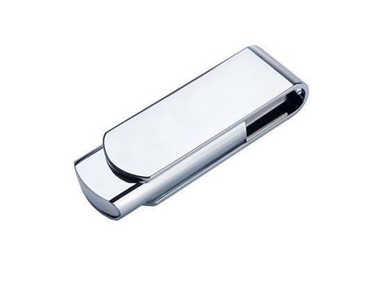 USB-флешка металлическая поворотная на 2 ГБ, глянец (2Gb), арт. 019298603