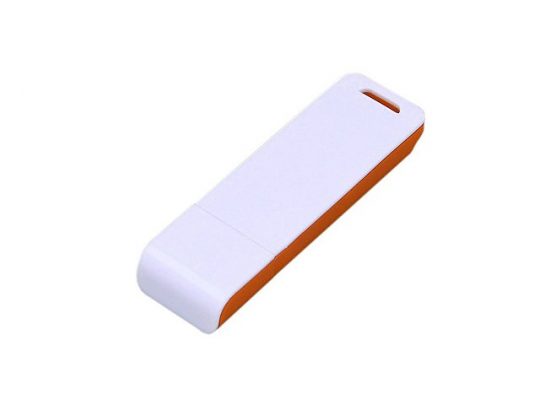 Флешка 3.0 прямоугольной формы, оригинальный дизайн, двухцветный корпус, 32 Гб, оранжевый/белый (32Gb), арт. 019324903
