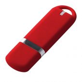 USB-флешка на 512 Mb с покрытием soft-touch, красный (512Mb), арт. 019295503