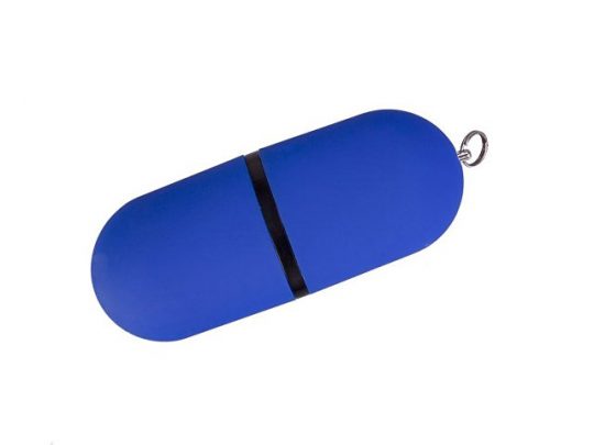USB-флешка на 512 Mb, с покрытием soft-touch, синий (512Mb), арт. 019290003