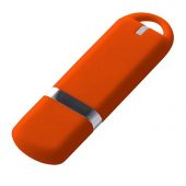 USB-флешка на 64 ГБ с покрытием soft-touch, оранжевый (64Gb), арт. 019297903