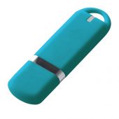 USB-флешка на 512 Mb с покрытием soft-touch, голубой (512Mb), арт. 019297203