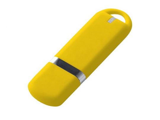 USB-флешка на 64 ГБ 3.0 USB, с покрытием soft-touch, жёлтый (64Gb), арт. 019293203