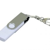 Флешка с  поворотным механизмом, c дополнительным разъемом Micro USB, 64 Гб, белый (64Gb), арт. 019257603