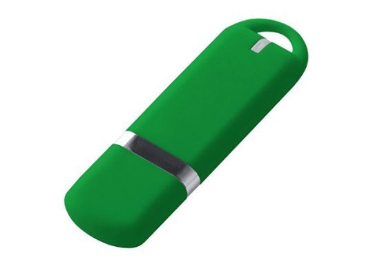 USB-флешка на 2 ГБ с покрытием soft-touch, зеленый (2Gb), арт. 019295003