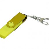 Флешка с поворотным механизмом, c дополнительным разъемом Micro USB, 64 Гб, желтый (64Gb), арт. 019267003
