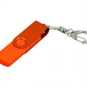 Флешка с поворотным механизмом, c дополнительным разъемом Micro USB, 64 Гб, оранжевый (64Gb), арт. 019267303