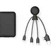 Портативное зарядное устройство BioPack c кабелем Mr. Bio, 5000 mAh, черный, арт. 019340003