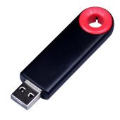 USB-флешка промо на 64 ГБ прямоугольной формы, выдвижной механизм, красный (64Gb), арт. 019403603