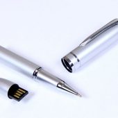 USB-флешка на 32 Гб в виде ручки с мини чипом, серебро (32Gb), арт. 019445203