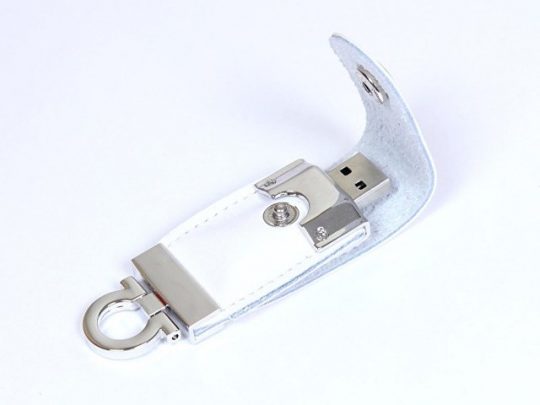 USB-флешка на 16 Гб в виде брелка, белый (16Gb), арт. 019438203