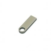USB-флешка на 64 ГБ с мини чипом, компактный дизайн с круглым отверстием., серебро (64Gb), арт. 019399303