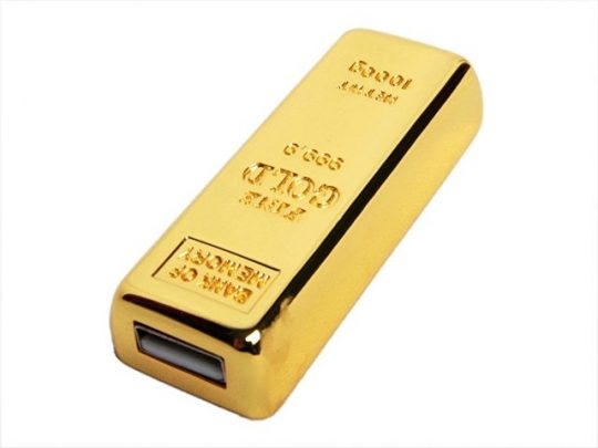USB-флешка на 64 ГБ в виде слитка золота, золотой (64Gb), арт. 019439503