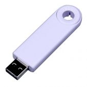 USB-флешка промо на 128 Гб прямоугольной формы, выдвижной механизм, белый (128Gb), арт. 019410103