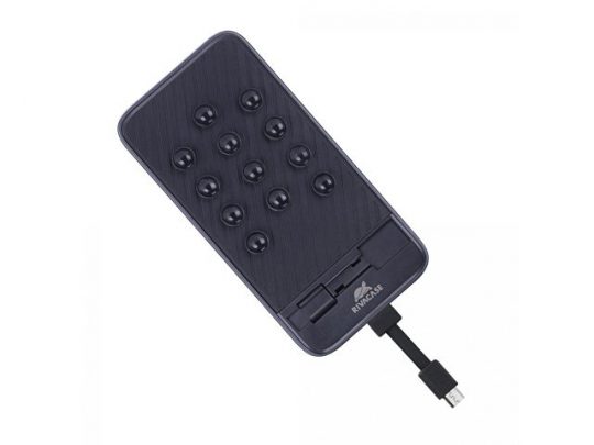 Внешний аккумулятор VA2208 на присосках с кабелем micro USB, 8000 mAh, черный, арт. 019454303