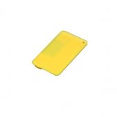 USB-флешка на 16 Гб в виде пластиковой карточки, желтый (16Gb), арт. 019397003