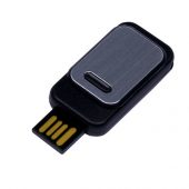 USB-флешка промо на 32 Гб прямоугольной формы, выдвижной механизм, черный (32Gb), арт. 019416403
