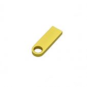 USB-флешка на 8 Гб с мини чипом, компактный дизайн с круглым отверстием., золотой (8Gb), арт. 019399803