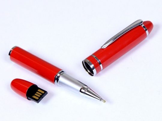 USB-флешка на 16 Гб в виде ручки с мини чипом, красный (16Gb), арт. 019445603