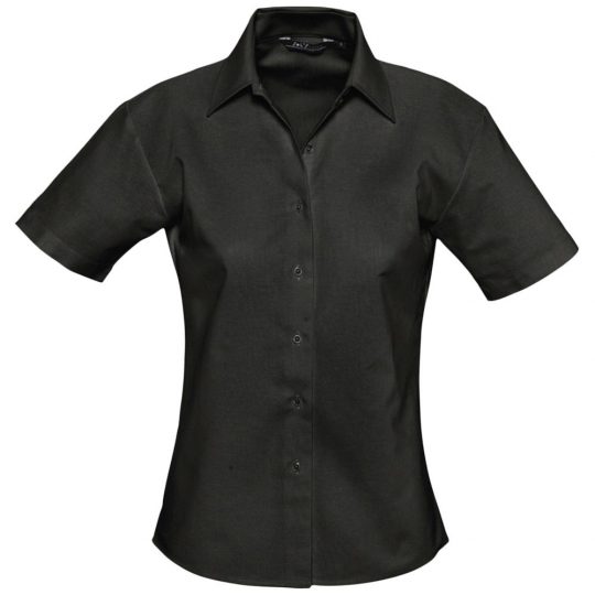 Рубашка женская с коротким рукавом ELITE черная, размер XS