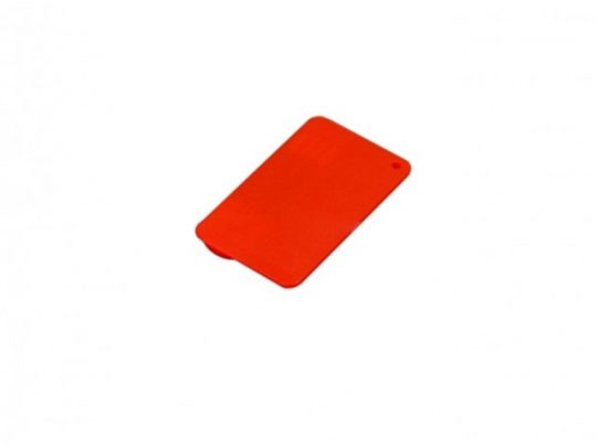 USB-флешка на 64 ГБ в виде пластиковой карточки, красный (64Gb), арт. 019395803