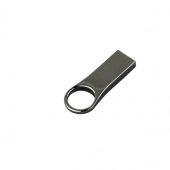 USB-флешка на 8 Гб с мини чипом, компактный дизайн с большим круглым отверстием., серебро (8Gb), арт. 019400303