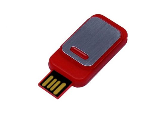 USB-флешка промо на 8 Гб прямоугольной формы, выдвижной механизм, красный (8Gb), арт. 019417203
