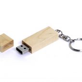 USB-флешка на 128 Гб прямоугольная форма, колпачек с магнитом, натуральный (128Gb), арт. 019393503