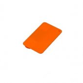 USB-флешка на 16 Гб в виде пластиковой карточки, оранжевый (16Gb), арт. 019397303