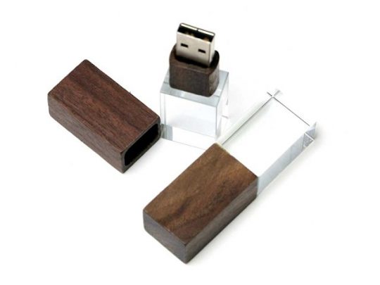 USB 2.0- флешка на 64 Гб прямоугольной формы, под гравировку 3D логотипа (64Gb), арт. 019418003